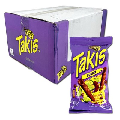 (25,32 /1kg) Takis Fuego, scharfe Chips, 18 Beutel je 100g
