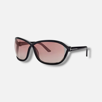 Tom Ford Unisex TF1069 Black Mirror Velvet Shiny Sunglasses 68-07-115