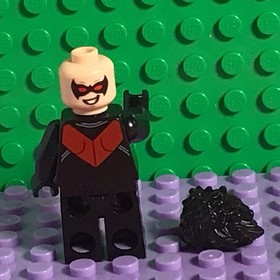 Lego Minifigure DC Batman Nightwing Dick Grayson Red Eyes 76011 SH0085