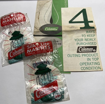 #ad #ad Coleman 21A Silk Lite Lantern Mantles 2 Packs amp; 2 Coleman Lantern Brochures $16.99