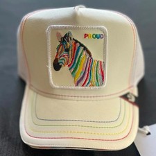 Goorin Animal Trucker Baseball Snapback Hat Cap Rainbow Proud Zebroy G Biv Zebra