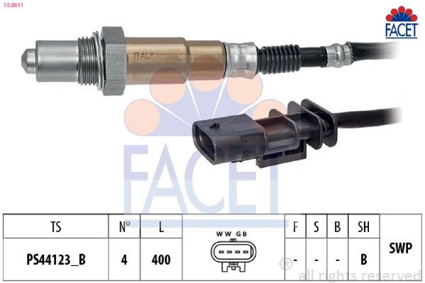 Facet 10.8611 Lambdasonde Lamdasonde FüR Volvo-image