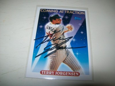 1993 TOPPS TERRY JORGENSEN AUTOGRAPH SIGNED AUTO #805 MINNESOTA