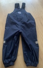 JoJo Maman Bebe Splish Splash Navy Waterproof Dungarees 12-18 Months