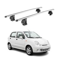 Alu DachträGer FüR Chevrolet Matiz I 1998-2005 TÜV T-Nut 75 Kg 2Tlg Silber