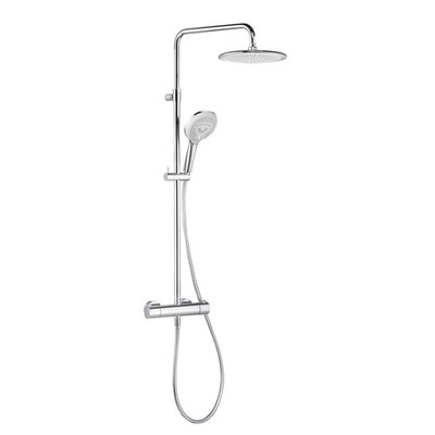 KLUDI FRESHLINE Thermostat Dual Shower System, höhenverstellbare und schwenkbare