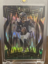 2024 Panini Select - Concourse Caleb Williams #25 Black & Green Shock Prizm (RC)