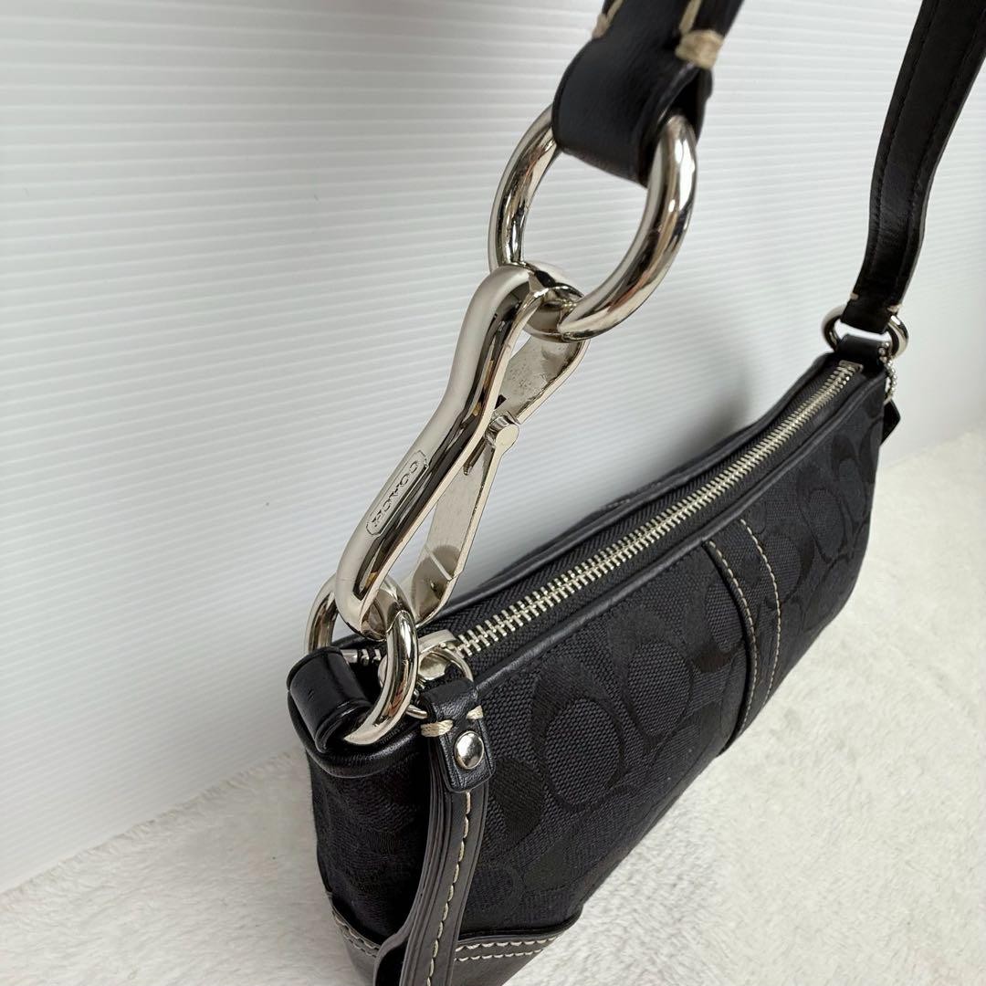 Coach Signature Accessory Pouch Black Y2K Used From Japan | eBay
