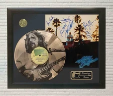 The Eagles Hotel California Framed Laser Etched Picture LP Display