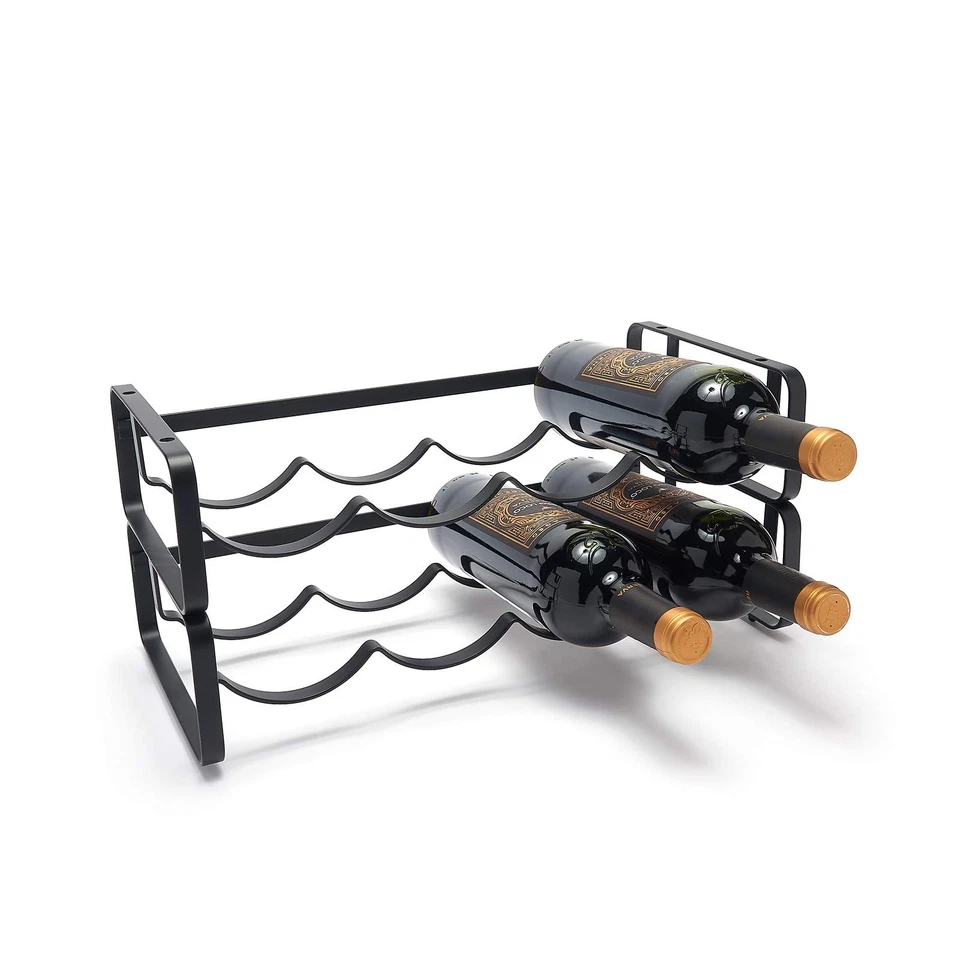 simplywire Portabottiglie modulare Portabottiglie impilabile Nero - Immagine 2 di 4