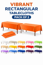 2pk Plastic Table Cloth Disposable Wipe Clean Party Tablecloth Covers Rectangle