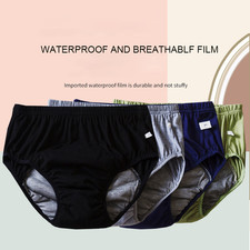 3 Pack Adult Washable Incontinence Underwear Diaper Pants Leak-proof Reusable