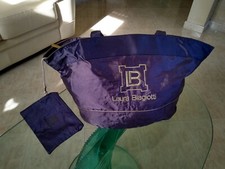Laura Biagiotti borsa bag mare blu argento spiaggia shopping usata