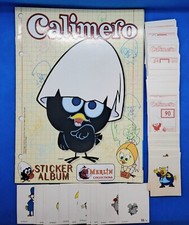 ALBUM CALIMERO  MERLIN NUOVO/VUOTO+SET COMPLETO DI FIGURINE DA ATTACCARE