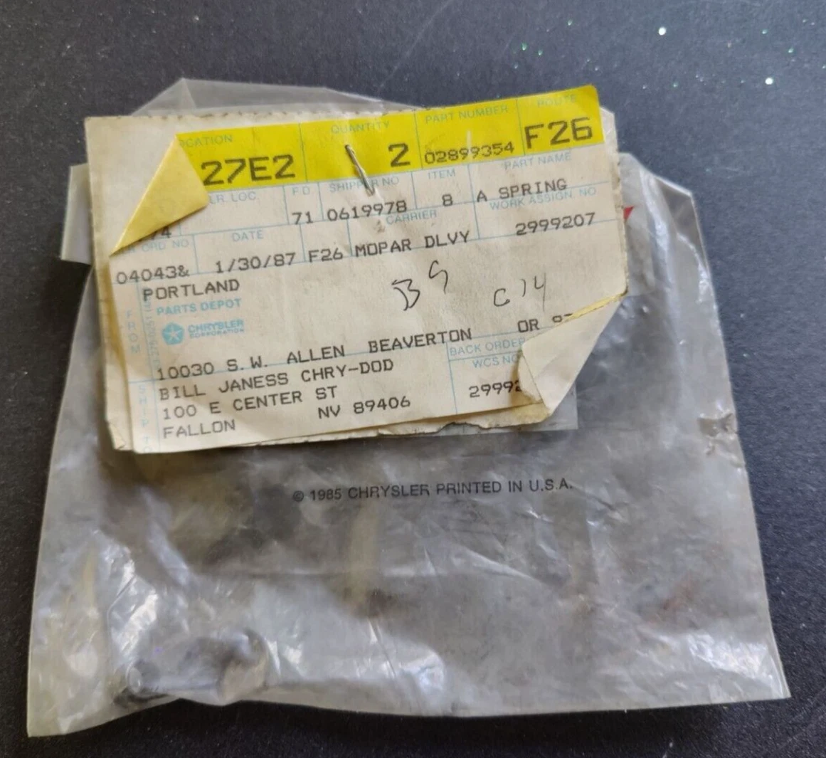 OEM Mopar Gas Pedal Spring # 2899354 / Fits 1969-1977 Mopar | eBay