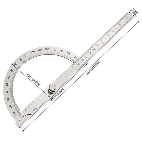 Angle Ruler 180 Degree Protractor Adjustable Protractor Drafting Supplies - Picture 13 of 15