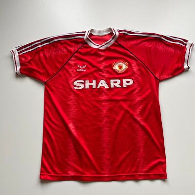 Vintage Manchester United Grand Sport Soccer Jersey Men's XL Red