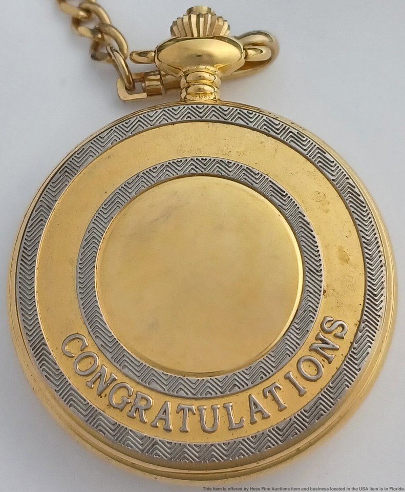 Majesti Mechanical Skeleton Hunter Happy Anniversary Pocket Watch eBay