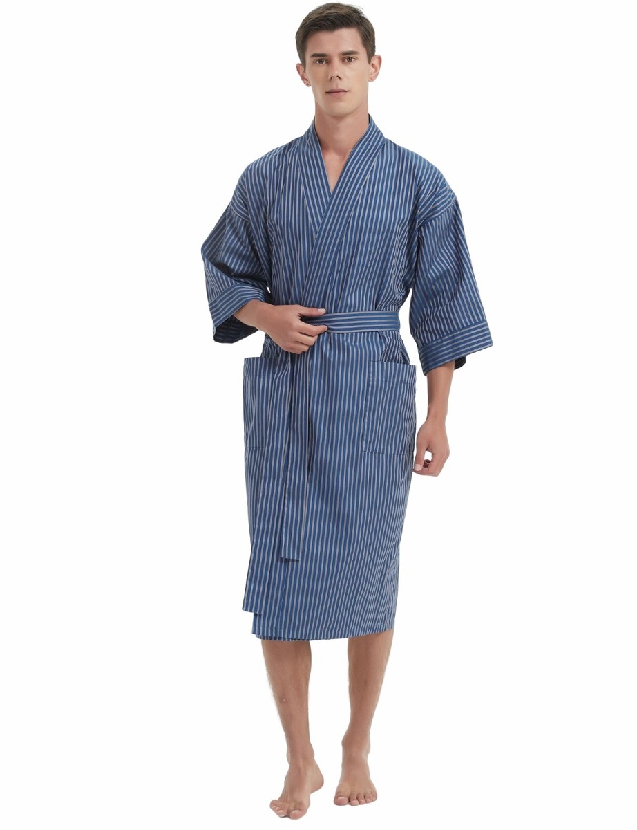 mens cotton kimono dressing gown SIQITECHNO Men Kimono Robe Cotton Yukata Spa Sauna Bathrobe Sleepwear  Japanese Kimono for Women Loungewear Nightgown Dressing Gown at Amazon Men's  Clothing store