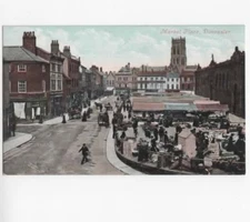 Market Place Doncaster   South Yorkshire  England  vintage postcard 1910