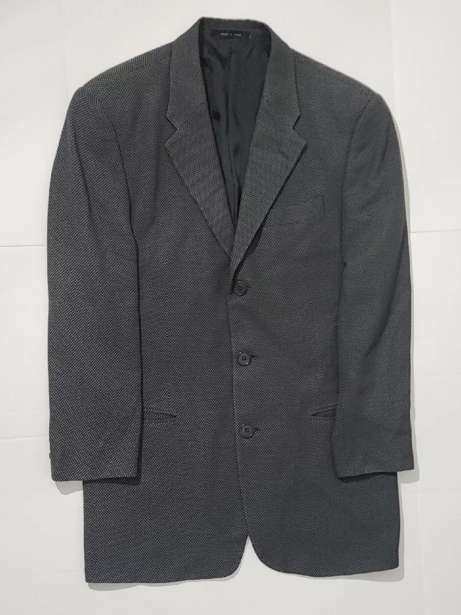 Emporio Armani single-breasted virgin wool suit - Grey
