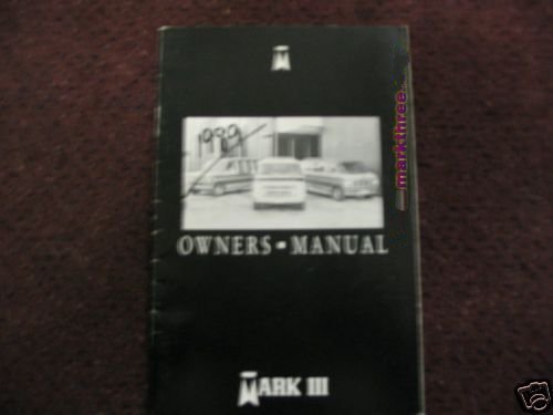 Mark III custom Vans owner manual 1989 New Never opened instruction guide - Picture 1 of 1