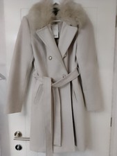 Lipsy Wool, Faux Fur Collar Long Coat, Size 14 , Brand New Cost £145