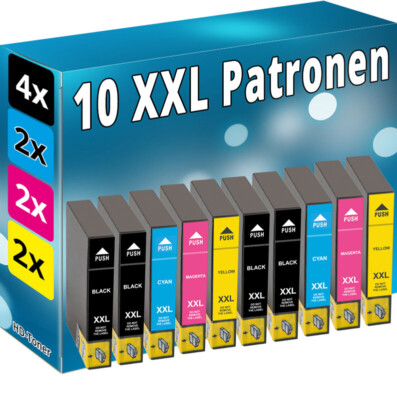 10x XL PATRONEN für EPSON Office B40W BX300F BX310F BX600FW BX610F S20 D78 SX410