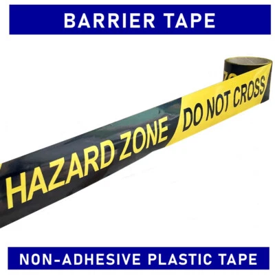 BARRIERTAPE Clearance: HAZARD ZONE DO NOT CROSS plastic barrier warning cordon tape 20M roll
