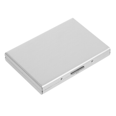 FOXNOVO 1PC Stainless Steel Silver Wallet Credit Card Holder for Women Men