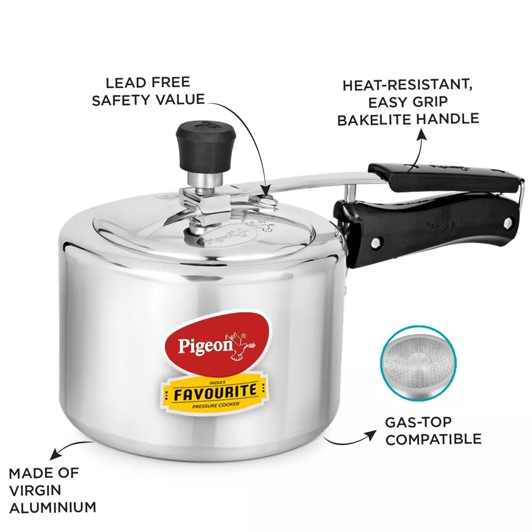 Pigeon By Stovekraft Aluminum Induction Base Pressure Cooker With