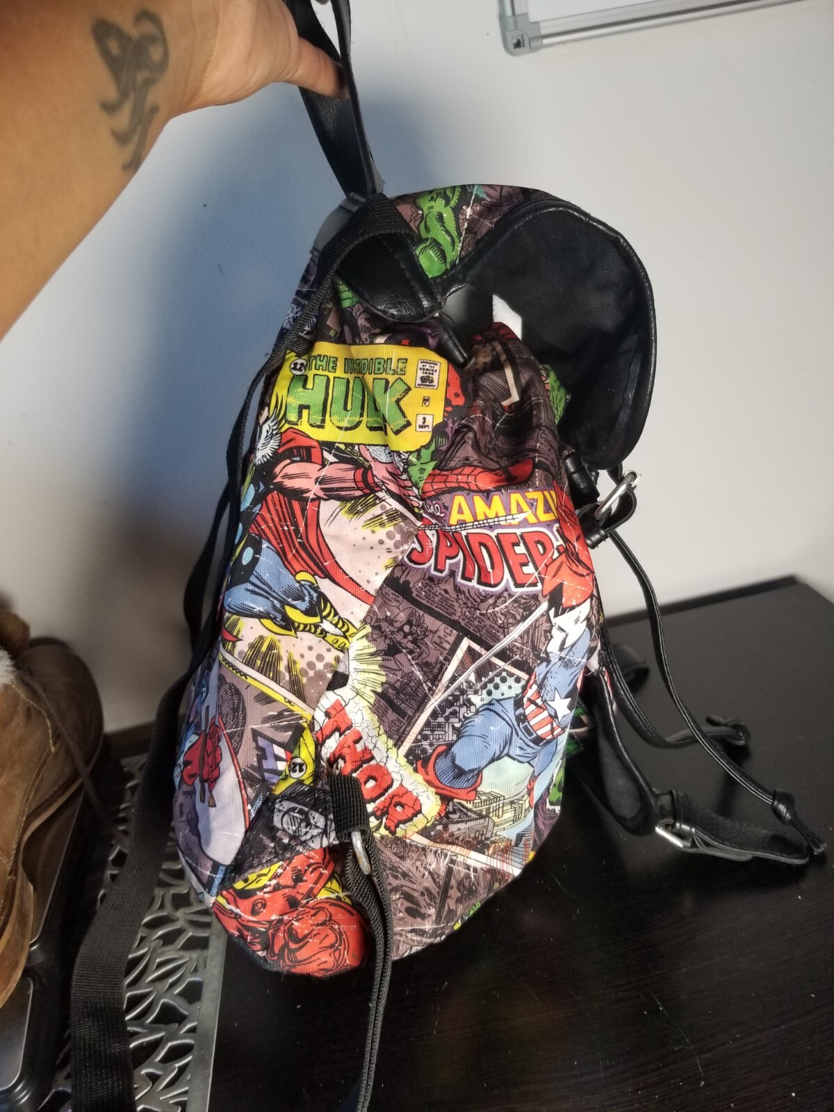 Marvel Comic Book Backpack Drawstring Rucksack Av… - image 8