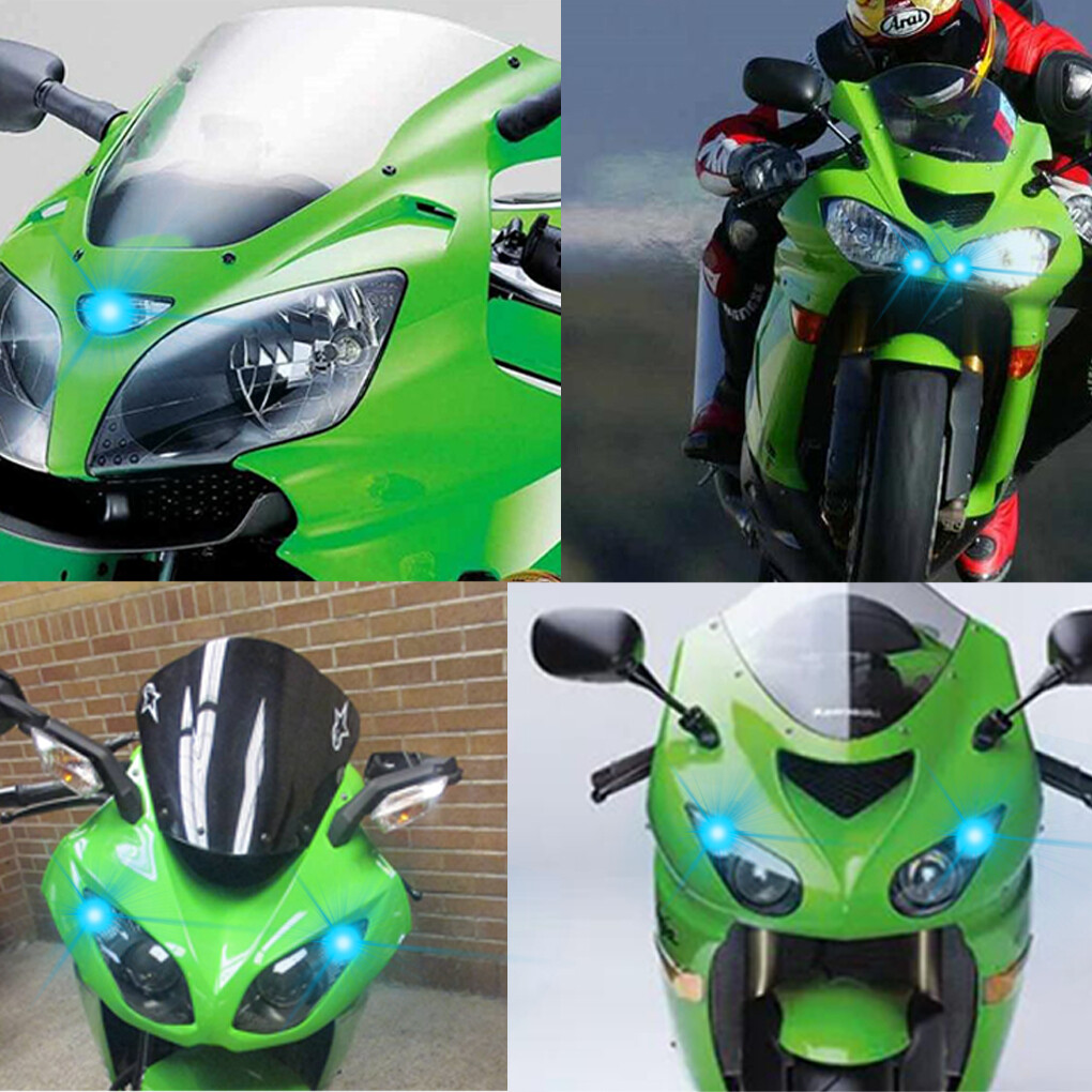 Ｓ✕10 Ｍ✕10 T10 168 RGB LED Headlight Park Lights For Kawasaki zx10r KRT