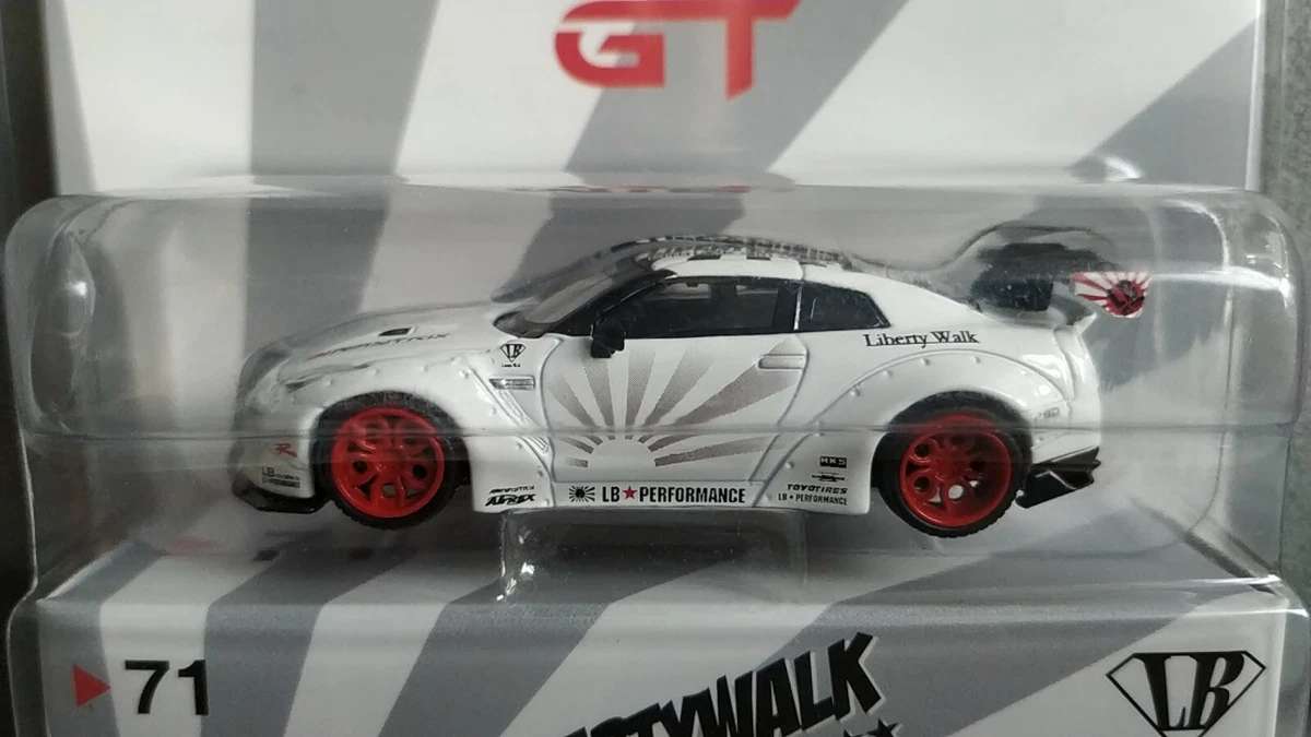 MINI GT 71 Toysrus LB WORKS Nissan GT-R (R35) White w/ Red Wheels