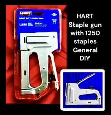 HART staple gun: with All Metal Construction, Light Duty, 1250 Staples Included