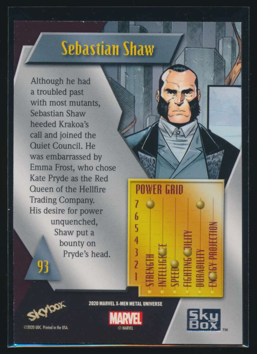 2020 Upper Deck Marvel X-Men Metal Universe Blue #93