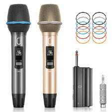 JYX Pro Microphones UHF Wireless Handheld Singing System Rechargeable Receiver