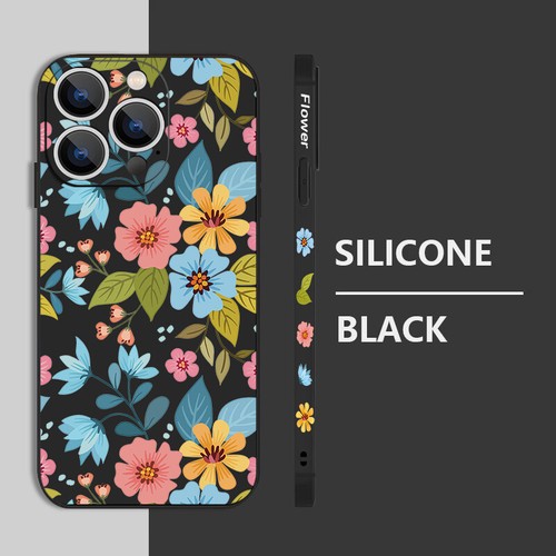 For iPhone 16 15 14 Pro Max 13 12 11 XS Shockproof Flower Lanyard Case TPU Cover - Picture 3 of 19