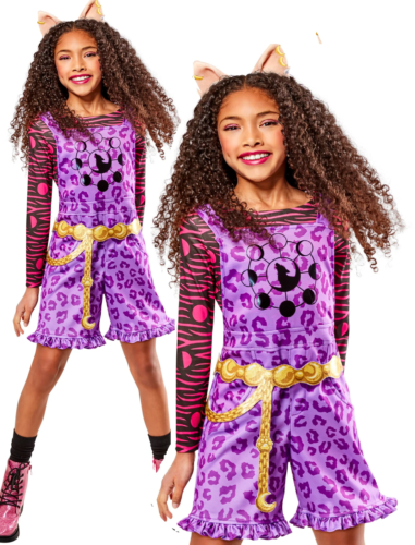 Clawdeen Wolf Deluxe Child Monster High Girls Halloween Fancy Dress Costume - Afbeelding 1 van 5