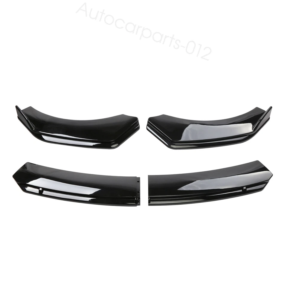 For Mazda 2 3 6 CX MX RX Gloss Black Front Bumper Lip Spoiler Splitter Body Kit - Imagem 3 de 4