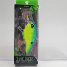 New Googan Squad Grande Banger Chartreuse Blue Back Squarebill Crankbait 3-7 Ft
