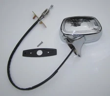 1970 Buick Skylark GS LH OS Rear View Mirror Kit. OEM #981640. Remote Tri-Shield