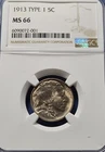 1913-P 5c Buffalo Nickel NGC MS66 TYPE 1 Five Cent US Type Coin. Superb Gem!