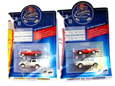 2 Blister Einsiedler Brauhaus HO PKW Modellserie 9 und 10 Jaguar XJS /Mersedes