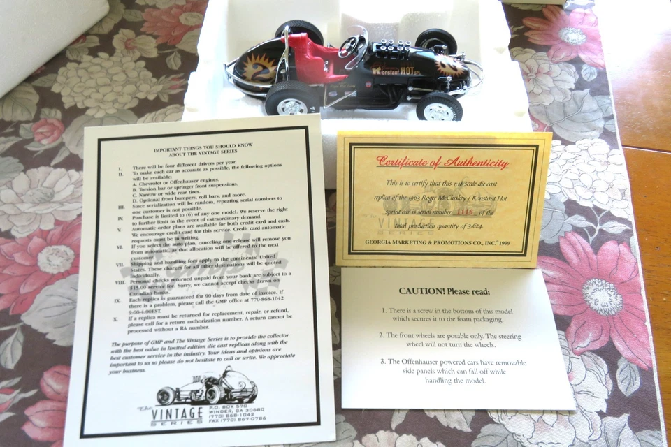 GMP 1:18- ROGER MCCLUSKY KONSTART HOT SPRINT  Dirt Champ Sprint Car #7607 - Image 2 of 4