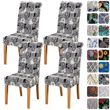 HZDHCLH Chair Covers for Dining Room Set of 4,Stretch Spandex Parsons Chair S...