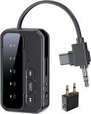 Bluetooth 5.4 Transceiver Pro - Dual Audio Streaming for Airplane, Car & Home, W
