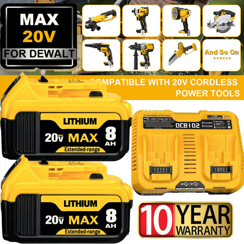 2Pack For DeWalt 20V 20 Volt Max XR 12.0AH Lithium Battery D