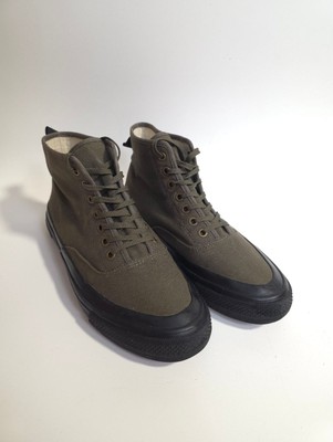 SeaVees Mariners Boot Olive Canvas Lace Up Deck Shoes Men  display picture 2