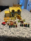 Complete Vintage 1969Little People Play Family House #952 +#729 Kitchen Set
